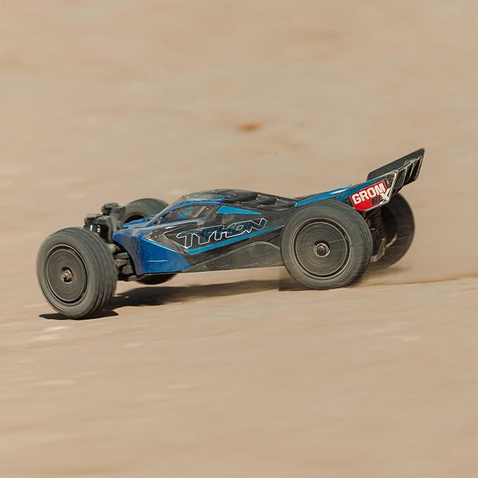 ARRMA RC Car Typhon GROM 4X4 223S BLX BRUSHLESS Small Scale Buggy RTR with DSC Battery &amp Charger Included Blue ARA2306ST2