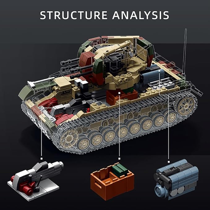 Military Armored Tank Vehicle Building Block Set (C2)
