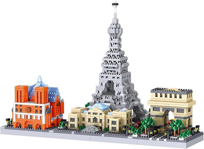 DAHONPA Paris Skyline Architecture Micro Mini Building Blocks Set(2462 Pieces) Gift for Kids and Adults