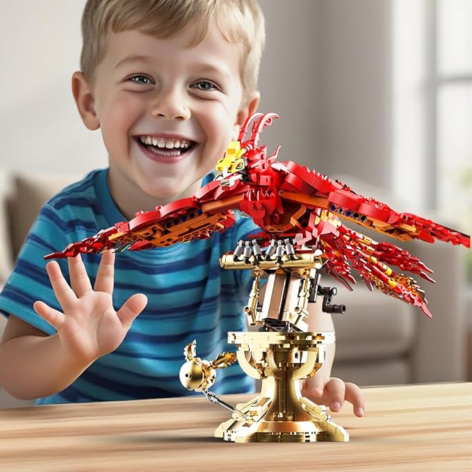 938 Pieces Phoenix Building Set Magic Potter Phoenix Collection Model for AdultsIdeas HP Building Toy