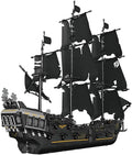 Black Pearl Pirate Ship Model Kit Large Boats Building Set Length 76.3cm with Sailboat Design for Adults Interesting for Enthusiasts 2868pcs