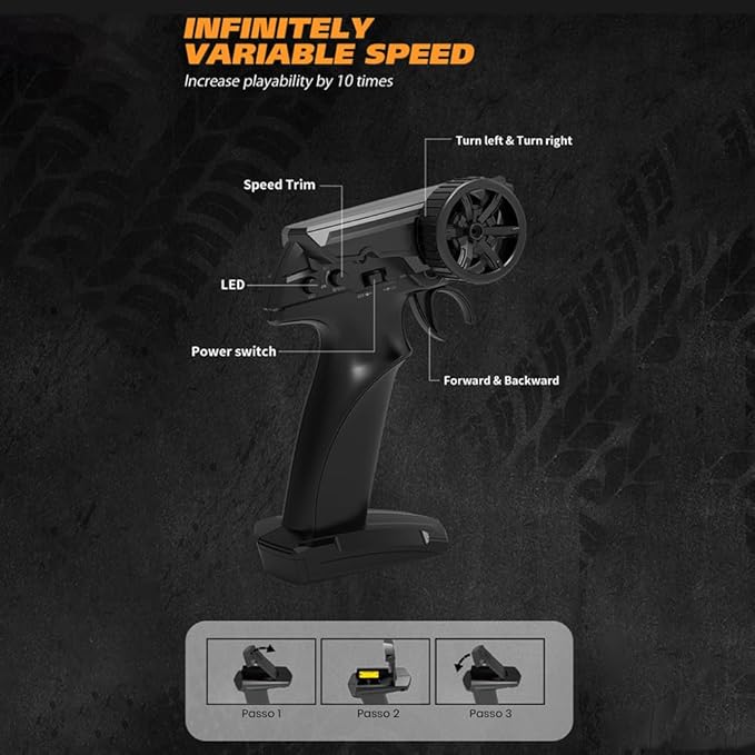 1:24 Scale RC Drift Car 30KM/H 4WD 2.4GHz Remote Control Cars with LED Light Racing and 4 Drifting Wheels High Speed RC Racing Cars Perfect Toy Gift for Teen Adults