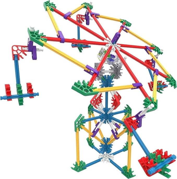 Basic Fun K'NEX | Motorised Creations Building Set | 3D Educational Toys for Kids 325 Piece Stem Learning Kit Engineering for Kids 25 Model Building Construction Toy for Children Ages 7 85049