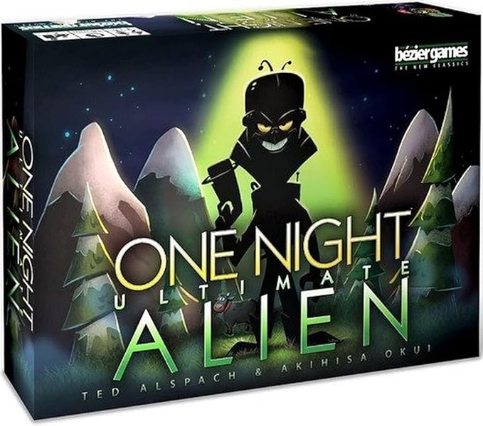 Bezier Games One Night Ultimate Alien Fun Party Game for Large Groups Fast-Paced Gameplay Engaging Social Deduction Hidden Roles &amp Bluffing Great Game for Kids &amp Families