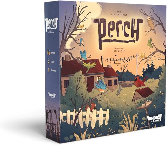 Inside Up Games Perch | Fast-paced Interactive Battle of The Birds |Area Control Unique Bag Building with a Bold Table Presence| for 2 to 5 Players | 45-60 Minute Playtime