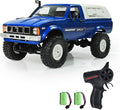 GoolRC RC Truck WPL C24 RC Crawler 1/16 Scale Remote Control Car 4WD All Terrain Off Road Pickup Truck 2.4GHz RC Climbing Car with LED Light 2 Batteries for Adults (Blue)