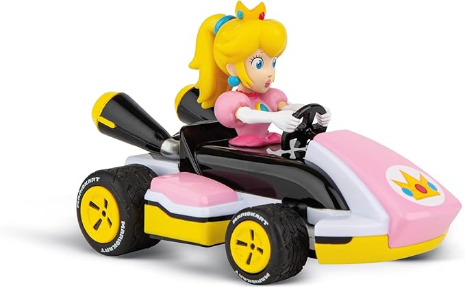 Carrera RC Nintendo Mario Kart Race Kart 1:32 Scale 2.4 GHz Mini Collectible Radio Remote Control Toy Car Vehicle - Peach