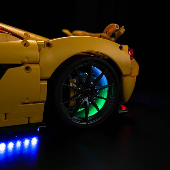 Upgraded Led Light Kit for Lego McLaren P1 42172 Building Set RC Version Compatible with Lego 76295 Gift Idea for Adult Builders and Fans(Model Not Included)