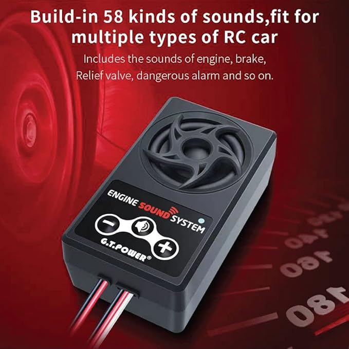 Triplot GTPower Engine Sound Simulated System for RC Cars 58 Kinds Sound All in One Fit 1/10 RC CarsCrawleron-RoadShort CourseOff-Road Truck