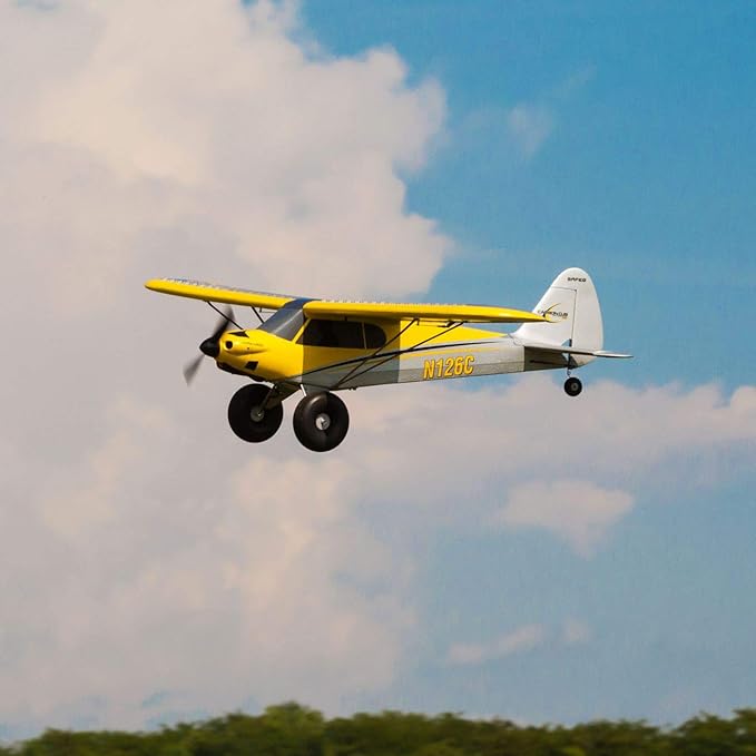 HobbyZone RC Airplane Carbon Cub S 2 1.3m BNF Basic (Transmitter Battery and Charger not Included) with Safe HBZ32500 Yellow