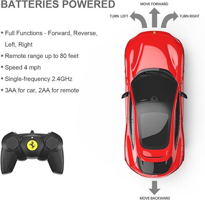 RASTAR Ferrari Remote Control Car 1/24 RC Ferrari Purosangue Toy Car for Kids Adults RC Sports Car – Red FUV