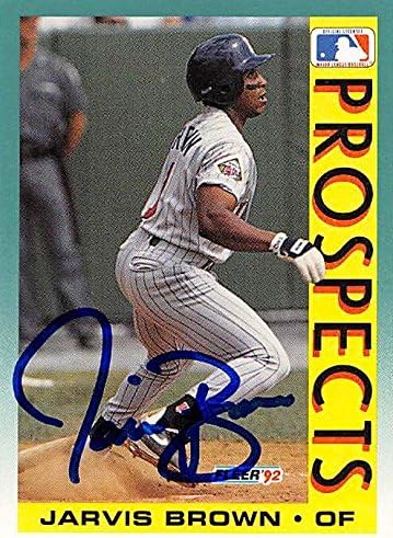 Sports Memorabilia Autograph Warehouse 245038 Jarvis Brown Autographed Baseball Card - Minnesota Twins 1992 Fleer Prospects - No. 669