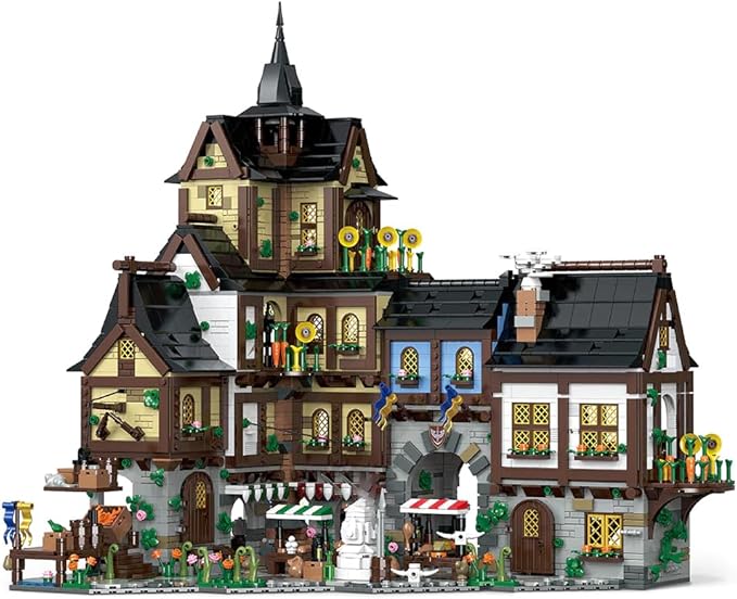 Medieval City Town House Architecture Building Kit Creative Modular Architecture Sets Gift for Women or Adults (4800pcs)