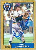 Sports Memorabilia Autograph Warehouse 247215 Bill Campbell Autographed Baseball Card - Detroit Tigers 1987 Topps - No. 674