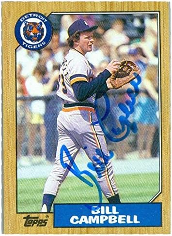 Sports Memorabilia Autograph Warehouse 247215 Bill Campbell Autographed Baseball Card - Detroit Tigers 1987 Topps - No. 674