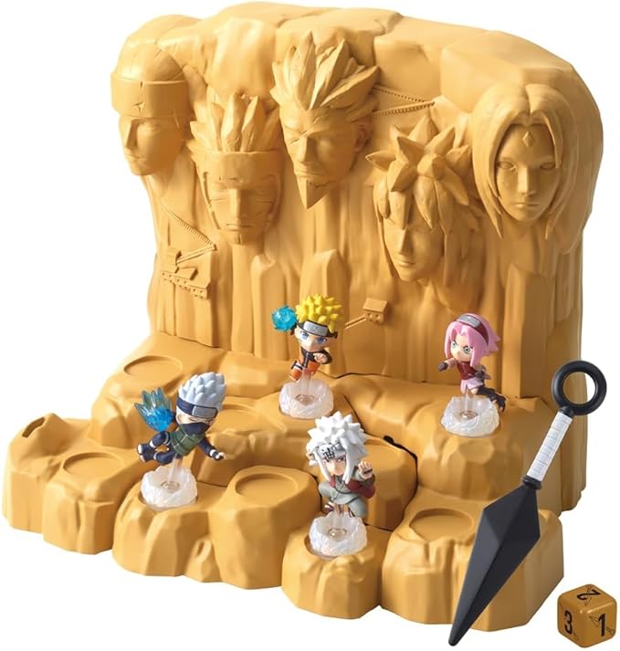 EPOCH Games - 7583 Naruto Shippuden Hokage Rock Survival - Party Game Dice Game with Naruto Anime Collectible Figures Family Game Board Game for Children from 4 Years