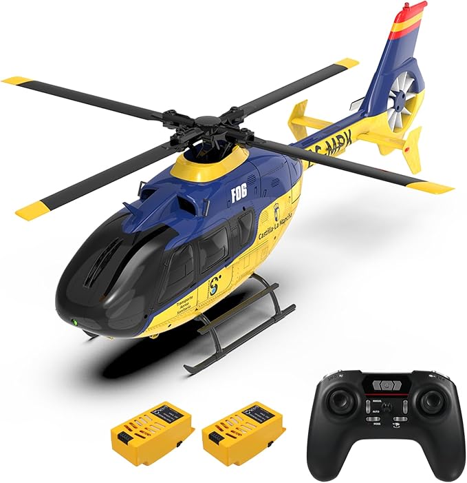 F06 Remote Control Helicopter 6-Axis Gyro RC Helicopter with Brushless Motors Altitude Hold Optical Flow Positioning Function and LED Lights 2.4GHz Mini Aircraft Toy for Teens Adults