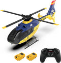 F06 Remote Control Helicopter 6-Axis Gyro RC Helicopter with Brushless Motors Altitude Hold Optical Flow Positioning Function and LED Lights 2.4GHz Mini Aircraft Toy for Teens Adults