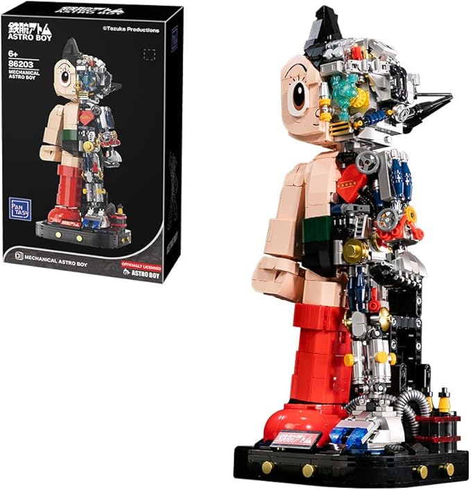 PANTASY Astro Boy Building Set Mechanical Clear Ver – Official Licensed Classic Anime Figure Brick Model Collectible Robot Display Toy for Adults and Fans Creative Construction Kit