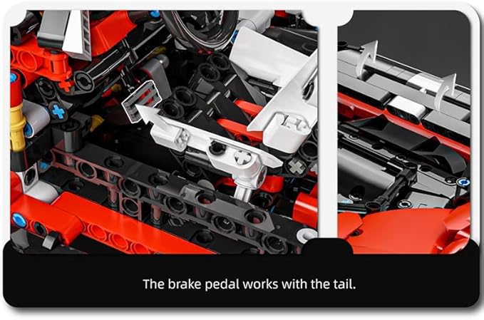 SF90 Super Sport car Building Block Set 1:8 Scale Super Race Car Model KitCollectible Motorsport MOC Car Toy Gift for Men Teens V8 Engine Design – Red/Yellow Color Options (4100 PCS)