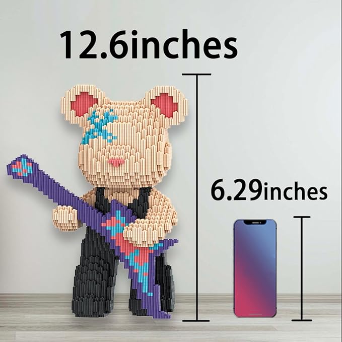 TK Teddy Bear Micro Building Blocks Set(4500Pieces) Winktoys Christmas Bear Building Blocks Gift for Adult and Kid