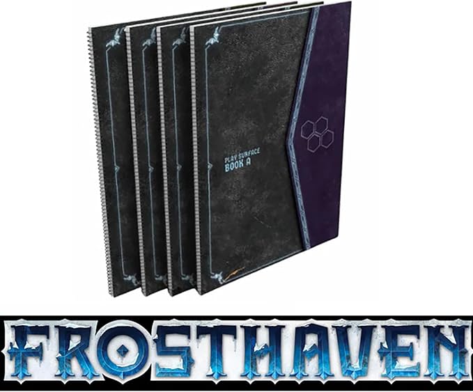 Cephalofair Games Frosthaven Play Surface Books – 4-Book Set – Official Board Game Accessory with Scenario Text &amp Rules