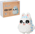 Larcele Animal Series Micro Building Blocks Animal Set DIY Mini 3D Building Toy Bricks1682 Pieces KLJM-07 (Fox Cat)