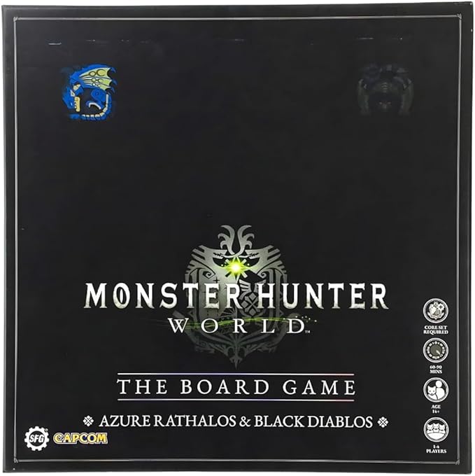 Steamforged Games Monster Hunter World The Board Game: Azure Rathalos &amp Black Diablos Miniatures Set