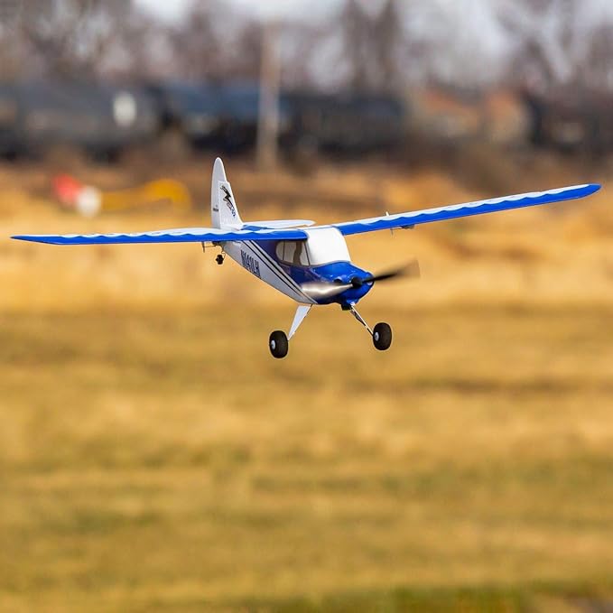 HobbyZone Sport Cub S 2 RC Airplane BNF Basic with Safe (Transmitter Battery and Charger Not Included) HBZ44500 Blue &amp White