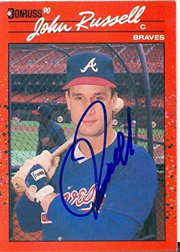 Sports Memorabilia Autograph Warehouse 248171 John Russell Autographed Baseball Card - Atlanta Braves 1990 Donruss - No. 458