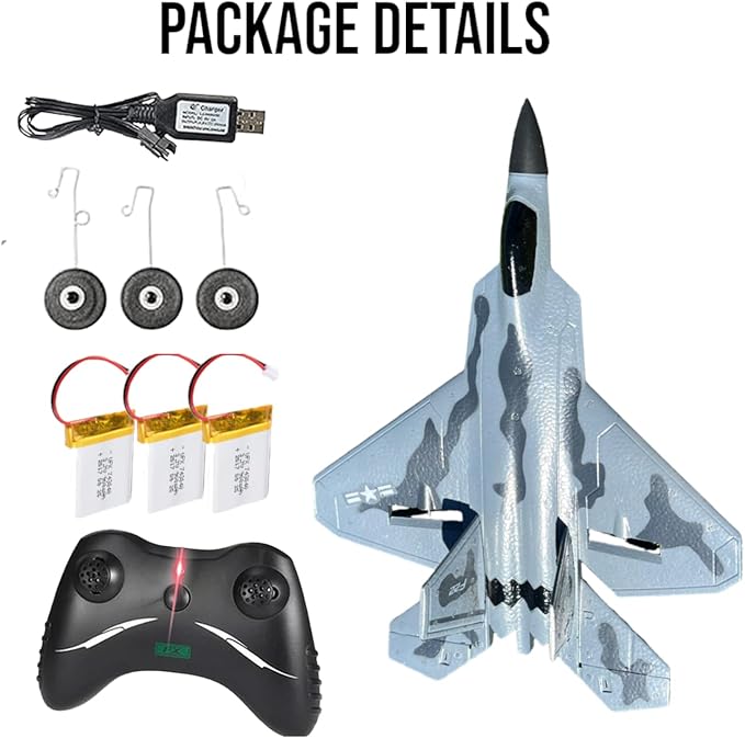 Rc Plane Jet Extra 3 Battery Remote Control Airplane 2025 Christmast Gift- New Planes Model Led Light Aircraft Fighter Army Toy with Easy to Flying Toys for Boys and Girls