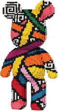 PIANTION Animal Colorful Bandage Bear Micro Building Blocks Set(6000PCS XQ016) 16.9in High SeriesGifts Suitable for Adults