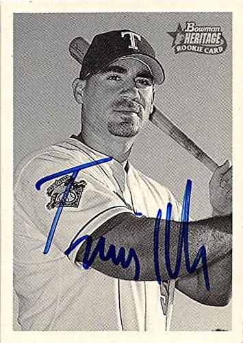 Sports Memorabilia Autograph Warehouse 248477 Travis Hafner Autographed Baseball Card - Texas Rangers FT 2001 Topps Bowman Heritage - No. 227
