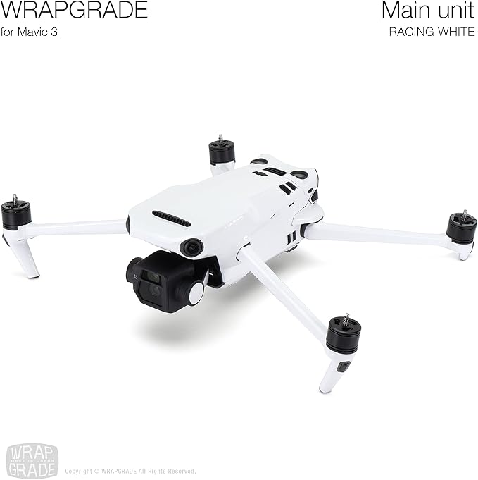 WRAPGRADE Skin Compatible with DJI Mavic 3 Pro (Racing White)