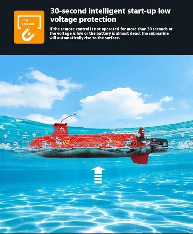RC Boat Remote Control Seawolf Submarine Diving Racing Ship in Pools Lake Ponds Best Gift for Adults &amp Kids