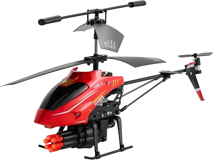VEVOR RC Helicopter 2.4GHz Flying Remote Control Helicopter with Shooting Mode 3.5 Channel RC Airplane for Kid Altitude Hold One-Key Takeoff/Landing &amp LED Lights Toys for Kids