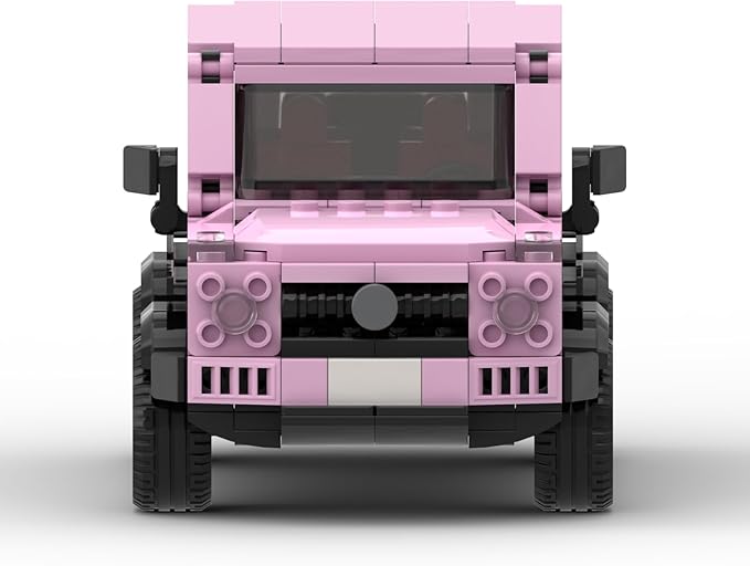 Custom Building Block Set G-Class SUV Model Pink DIY Construction Toy