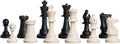 Regulation Silicone Tournament Chess Set - Pieces Only - 3.75 King - Black &amp White