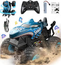 BEZGAR Monster Truck Toys Remote Control Monster Truck with Dancing Spins Lights &amp Music 1:20 Remote Control Car for Boys 4-7 5 6 7 8 9 10 +Year Old Boys Birthday Gifts (Blue)