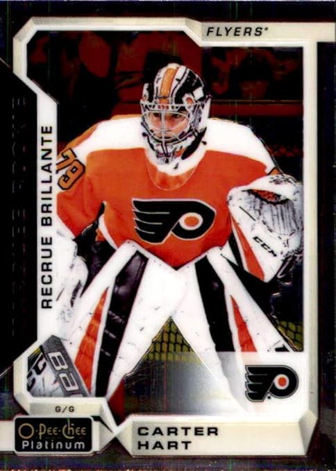 2018-19 O-Pee-Chee Platinum #199 Carter Hart RC Rookie Philadelphia Flyers NHL Hockey Trading Card