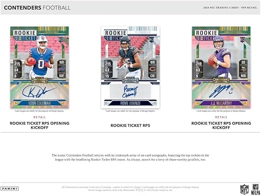 NEW 2024Contenders Football Card MEGA Box 1 AUTOGRAPH and 2 JERSEY Cards Per Box 108 Total Cards - Bonus Patrick Mahomes Card-Sized Print