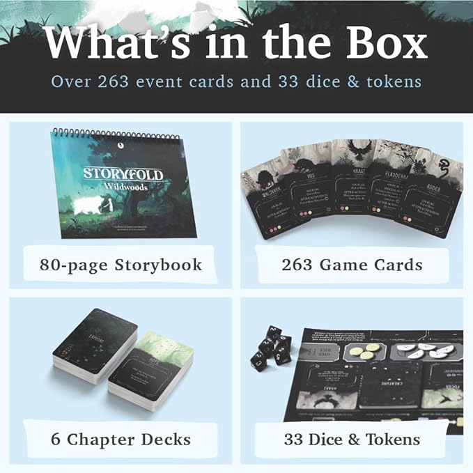 Storyfold: Wildwoods – Solo Narrative Adventure Board Game | 1 Player Board Game | Immersive Storybook Gameplay Unique River Card Mechanic Learn as You Play Fast Setup