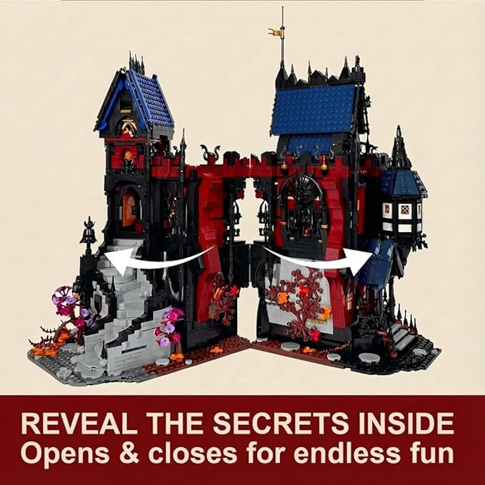 Haunted House Modular Buildings Set for AdultsGothic Medieval Castle Architecture Horror Haunted Mansion 2 in 1 Sets with Box Nightmare Ideal Gifts for Christmas (3900 PCS)