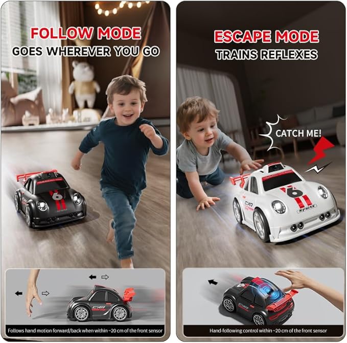 RC Cars with Camera RC Drift Car with Follow Escape One-Click Demo Mode Real-time Video Transmission Allows for Taking Photos Racing Car Toy for Teens and Adults (2 Players Racing)