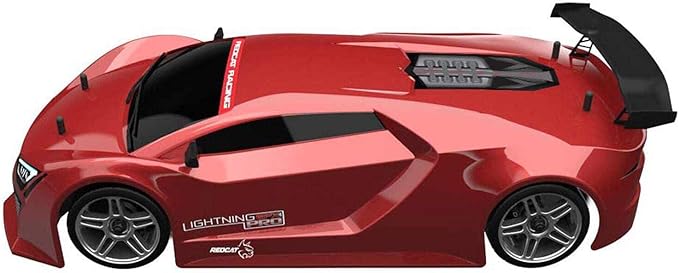 Redcat Racing Lightning EPX RC Drift Car 1/10 Scale 4WD with 2.4GHz Radio 19T Brushed Motor Tunable Suspension Remote Control Car with Battery and Charger - Metallic Red