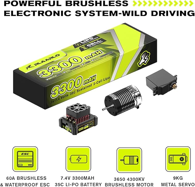 AMORIL RLAARLO 1:10 AK-787 Fast Brushless RC CarsTop Speed 120KM/H Large Remote Control Cars with 6 Lights for Adults4x4 On-Road Hobby Racing Vechile with Aluminum ShaftRubber TireGreen