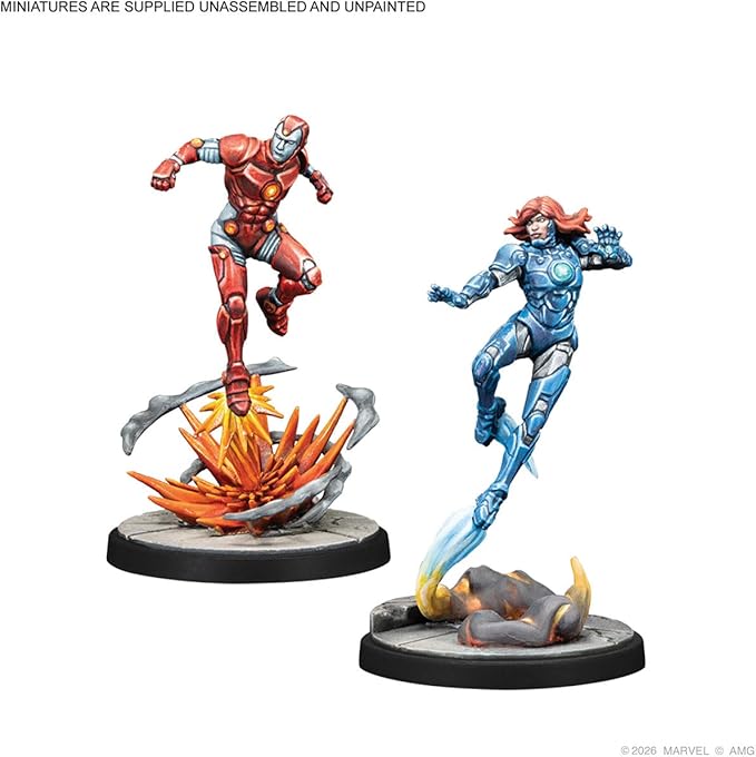 Asmodee Marvel: Crisis Protocol Iron Lad Iron Monger Kang The Conqueror &amp Rescue Character Pack - Tabletop Superhero Game Strategy Game for Kids &amp Adults Ages 14+ 2 Players 90 Min Playti