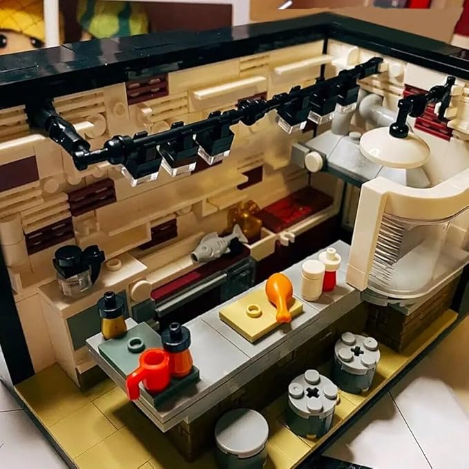 General Jim's Islet Pub &amp Restaurant Modular Building Set with LED Lighting 3992 Pieces Modern Corner Bar &amp Restaurant Compatible with Major Brick Brands GJ-MPR