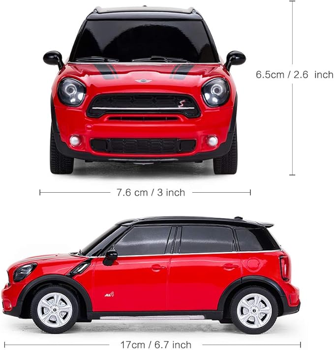 RASTAR BMW 1:24 RC Cars Remote Control Mini Cooper Countryman Model Car Toy Mini Cooper Car for Kids Red