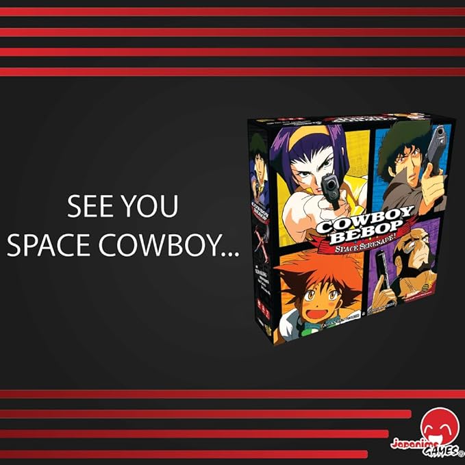 Japanime Games Cowboy Bebop: Space Serenade | from The Creator of Harmonies | Cooperate to Take Down Vicious | 1-4 Players | Ages 14+ | 30-90 Min Play Time